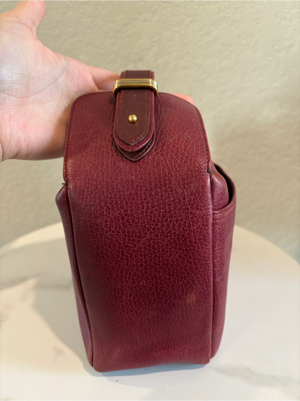 Cartier Bordeaux Leather Handbag - Picture 4 of 16
